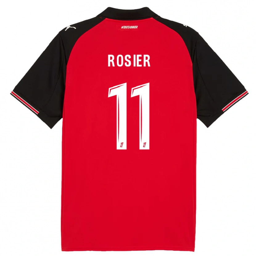 Danxen Kinderen Lucas Rosier #11 Rood Zwart Thuisshirt Thuistenue 2025/26 T-Shirt