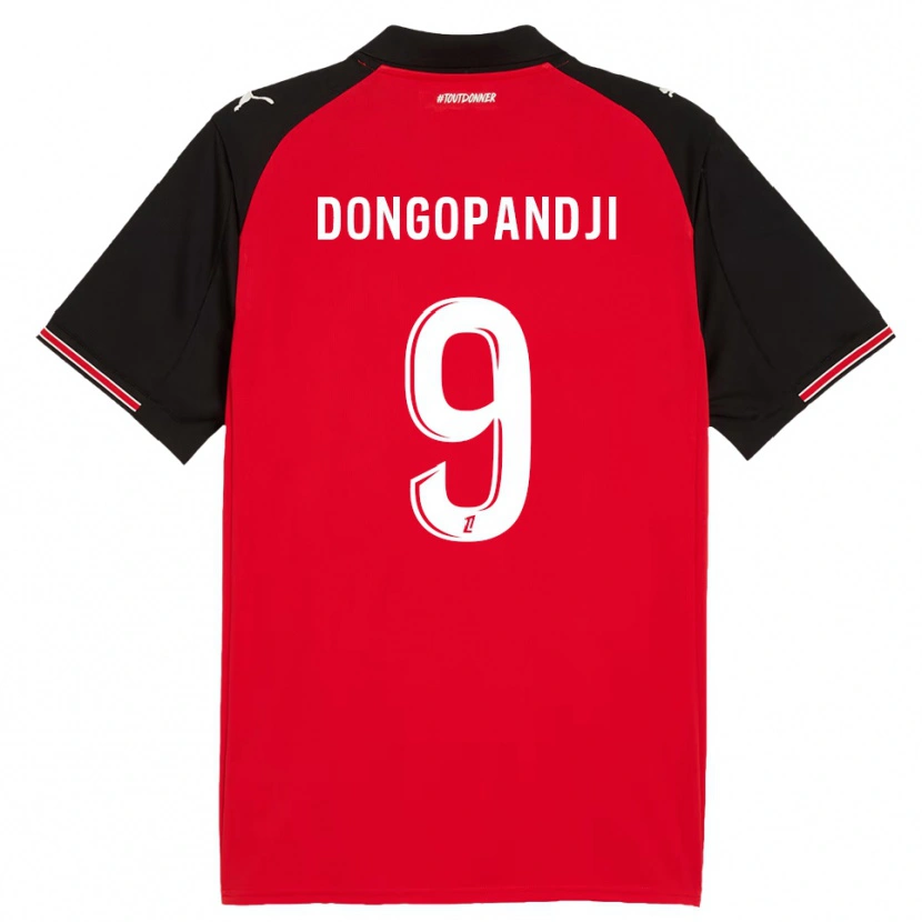 Danxen Kinderen Kelvin Dongopandji #9 Rood Zwart Thuisshirt Thuistenue 2025/26 T-Shirt