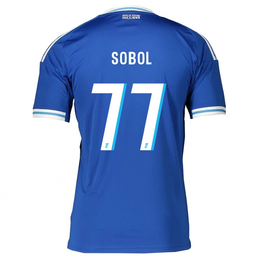 Danxen Kinderen Eduard Sobol #77 Blauw Wit Thuisshirt Thuistenue 2025/26 T-Shirt