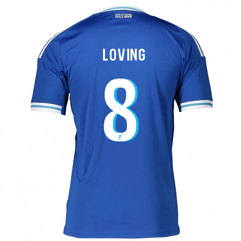 Danxen Kinderen Emma Loving #8 Blauw Wit Thuisshirt Thuistenue 2025/26 T-Shirt