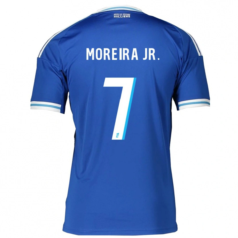 Danxen Kinderen Diego Moreira #7 Blauw Wit Thuisshirt Thuistenue 2025/26 T-Shirt