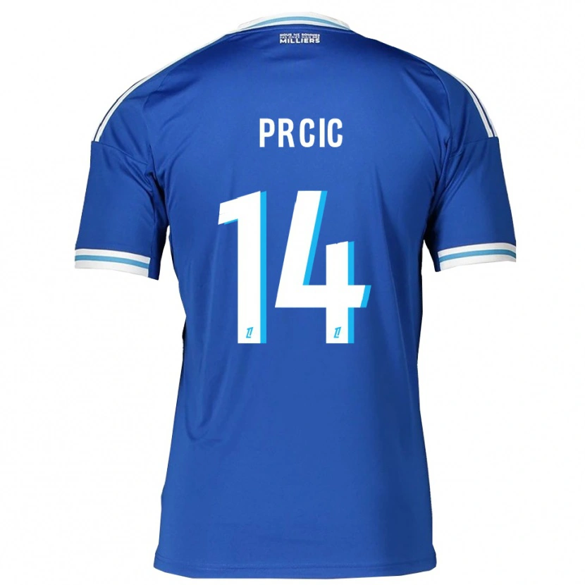 Danxen Kinderen Sanjin Prcic #14 Blauw Wit Thuisshirt Thuistenue 2025/26 T-Shirt