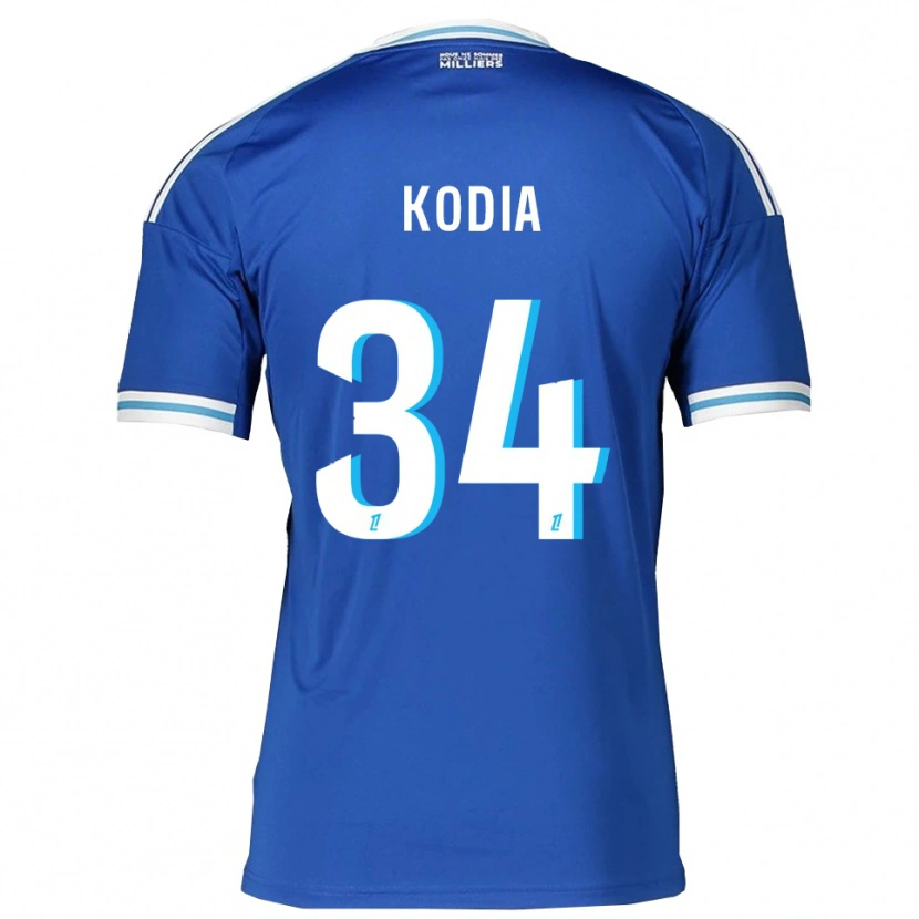 Danxen Kinderen Ghianny Kodia #34 Blauw Wit Thuisshirt Thuistenue 2025/26 T-Shirt