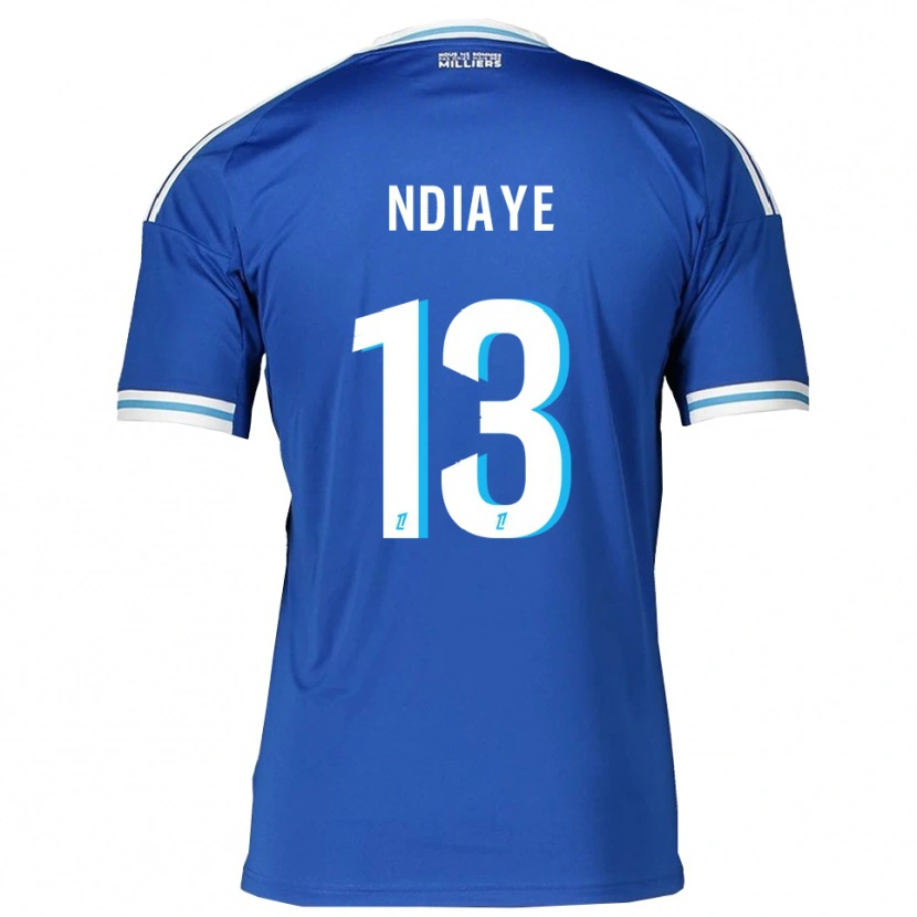 Danxen Kinderen Serigne Ndiaye #13 Blauw Wit Thuisshirt Thuistenue 2025/26 T-Shirt