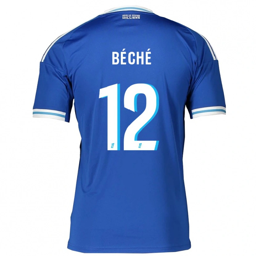 Danxen Kinderen Amandine Béché #12 Blauw Wit Thuisshirt Thuistenue 2025/26 T-Shirt