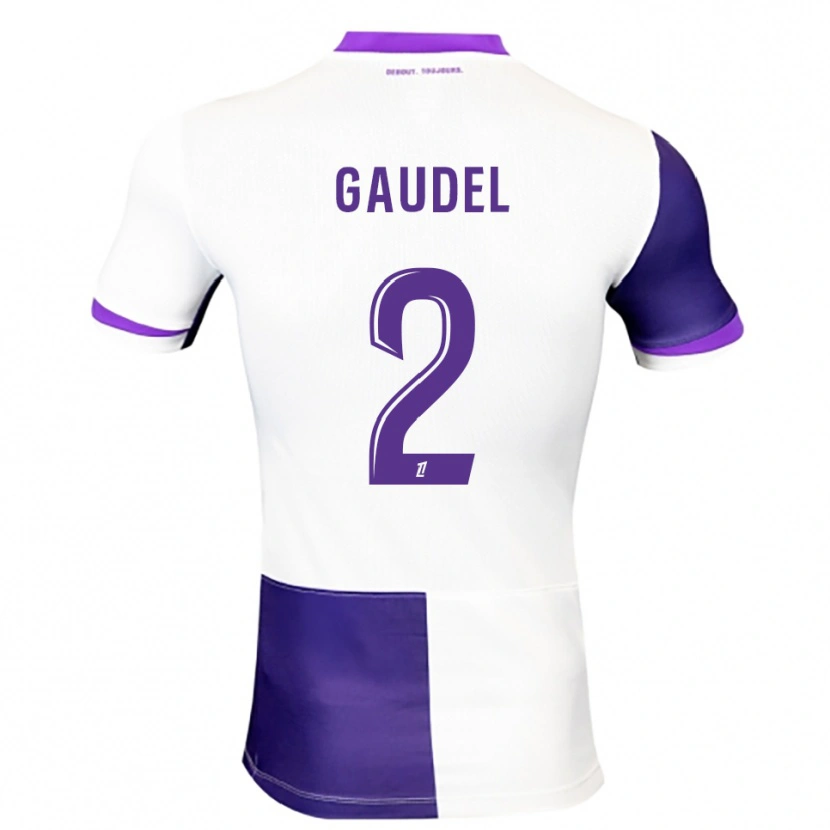 Danxen Kinderen Raphaël Gaudel #2 Paars Wit Thuisshirt Thuistenue 2025/26 T-Shirt