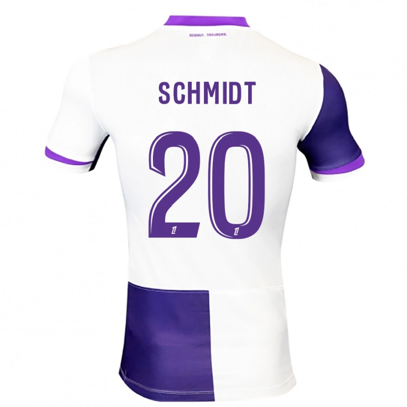 Danxen Kinderen Niklas Schmidt #20 Paars Wit Thuisshirt Thuistenue 2025/26 T-Shirt