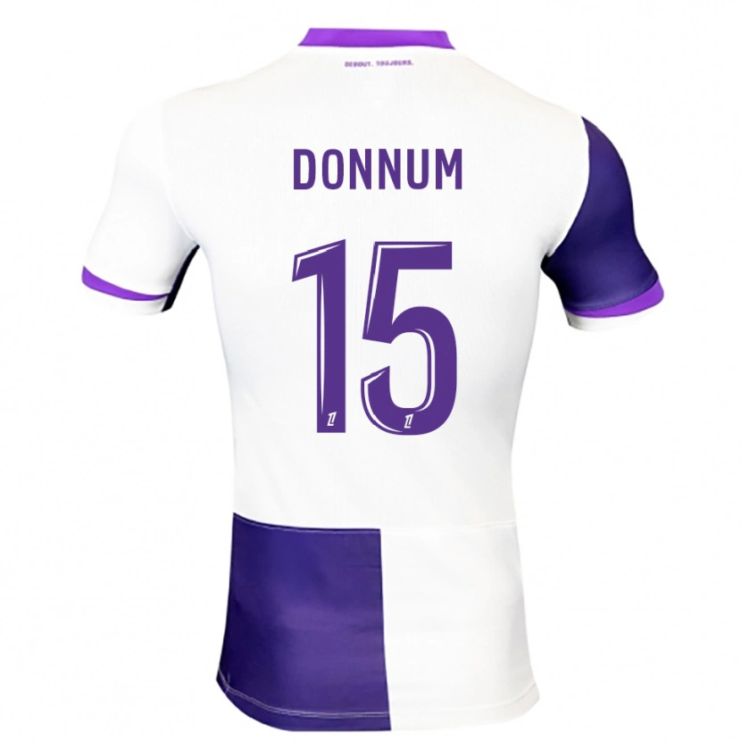 Danxen Kinderen Aron Dønnum #15 Paars Wit Thuisshirt Thuistenue 2025/26 T-Shirt