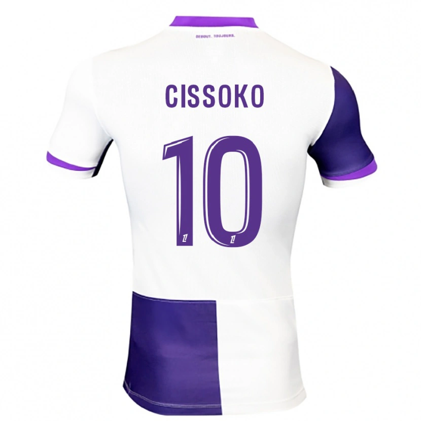 Danxen Kinderen Ibrahim Cissoko #10 Paars Wit Thuisshirt Thuistenue 2025/26 T-Shirt