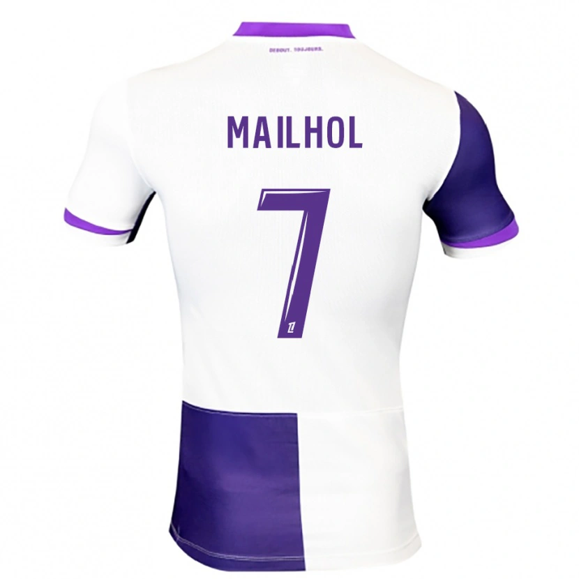Danxen Kinderen Luca Mailhol #7 Paars Wit Thuisshirt Thuistenue 2025/26 T-Shirt