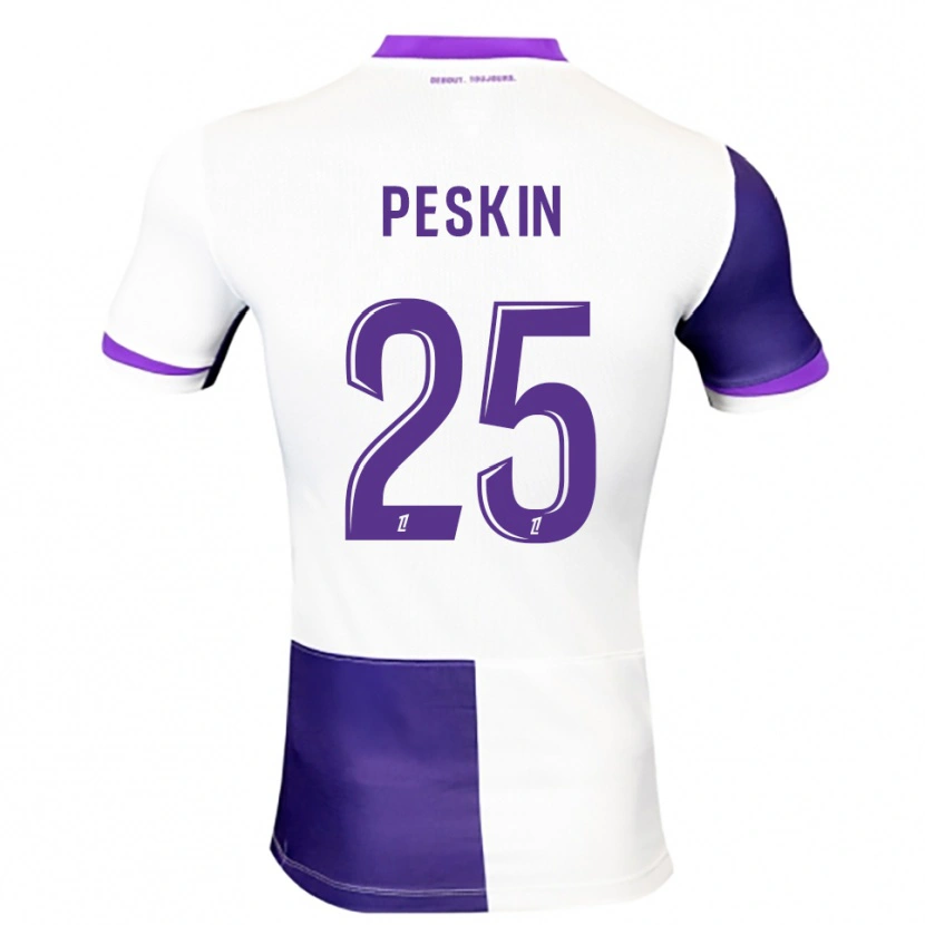 Danxen Kinderen Kelso Peskin #25 Paars Wit Thuisshirt Thuistenue 2025/26 T-Shirt