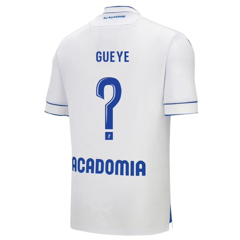 Danxen Kinderen Khady Gueye #0 Wit Blauw Thuisshirt Thuistenue 2025/26 T-Shirt
