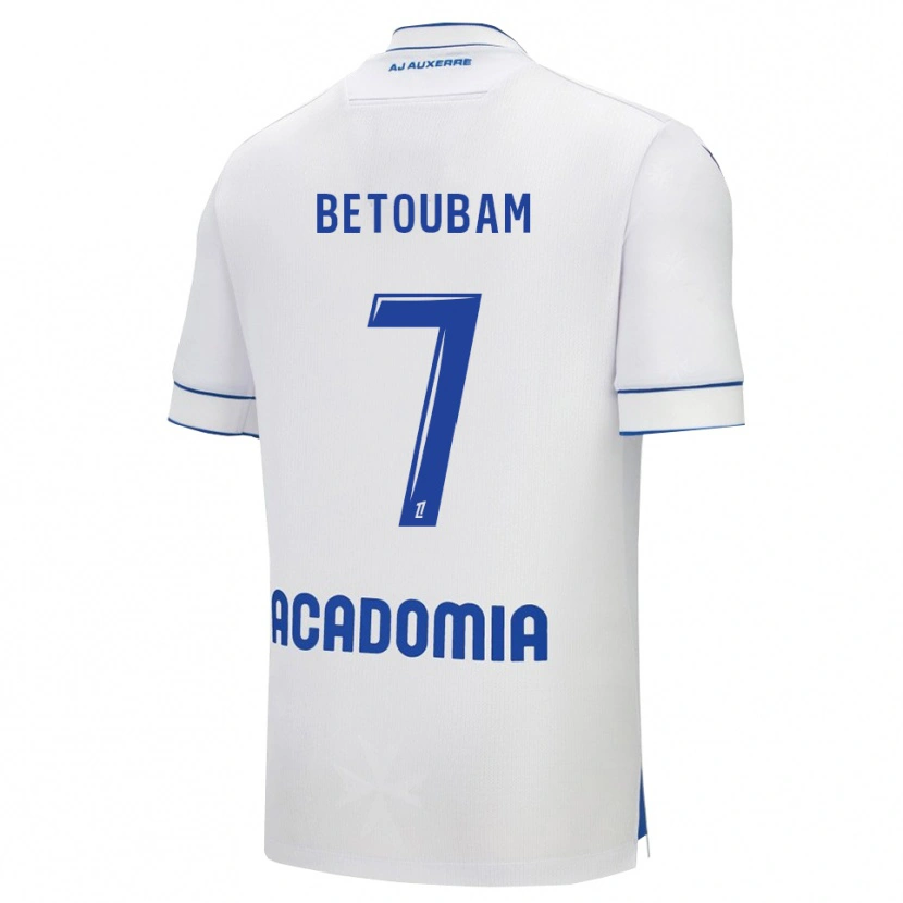 Danxen Kinderen Clément Betoubam #7 Wit Blauw Thuisshirt Thuistenue 2025/26 T-Shirt