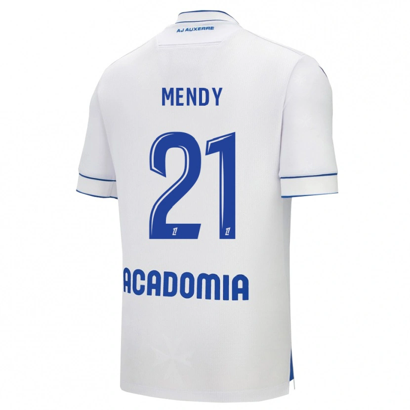 Danxen Kinderen Tony Mendy #21 Wit Blauw Thuisshirt Thuistenue 2025/26 T-Shirt