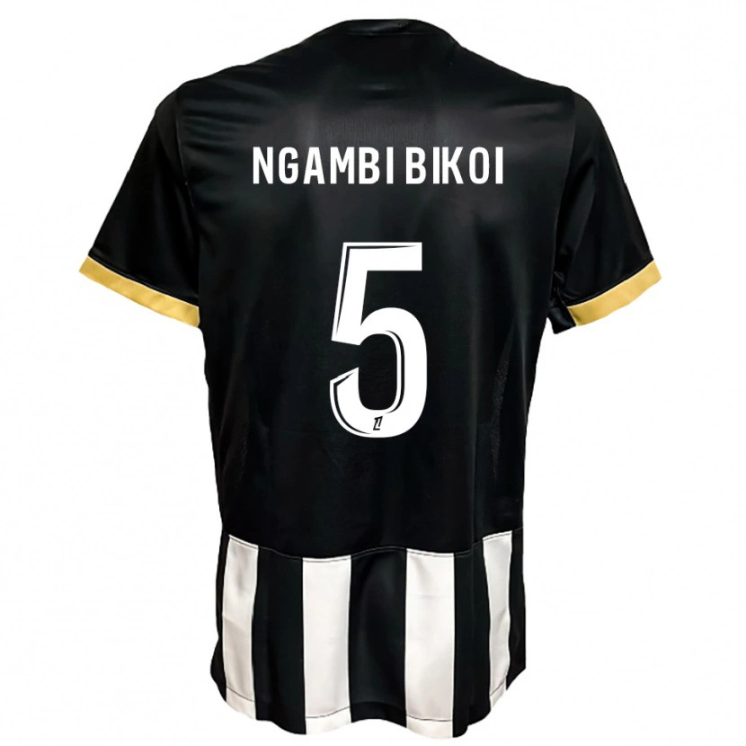 Danxen Kinderen Christian Ngambi Bikoi #5 Zwart Wit Thuisshirt Thuistenue 2025/26 T-Shirt