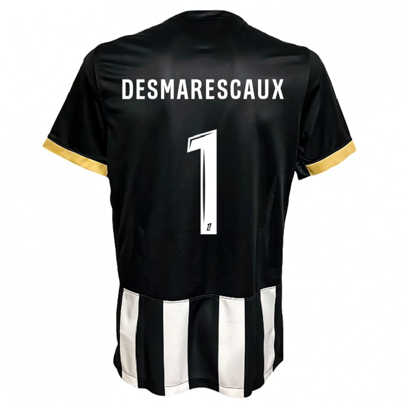 Danxen Kinderen Émile Desmarescaux #1 Zwart Wit Thuisshirt Thuistenue 2025/26 T-Shirt