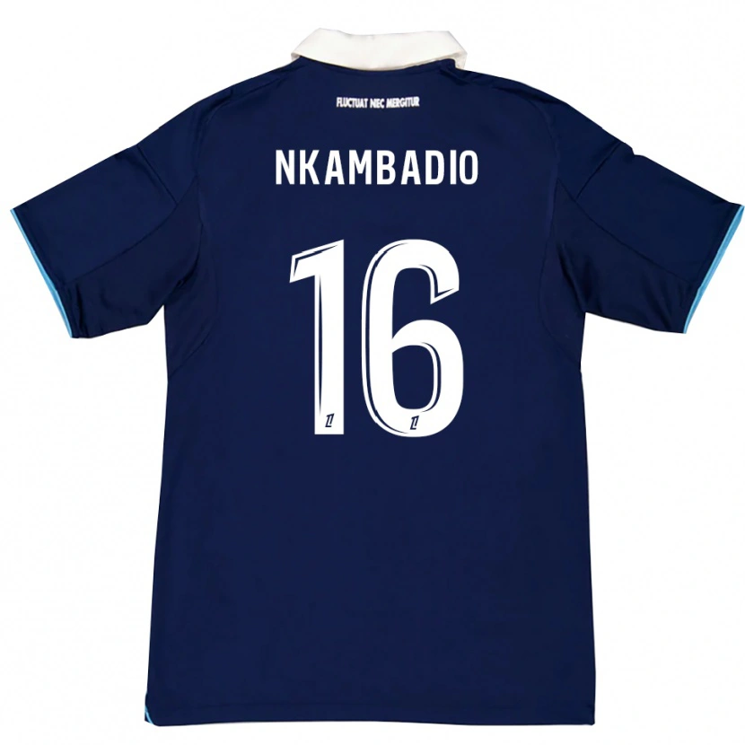 Danxen Kinderen Obed Nkambadio #16 Donkerblauw Wit Thuisshirt Thuistenue 2025/26 T-Shirt