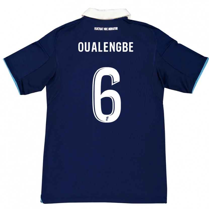 Danxen Kinderen Gabriel Oualengbe #6 Donkerblauw Wit Thuisshirt Thuistenue 2025/26 T-Shirt