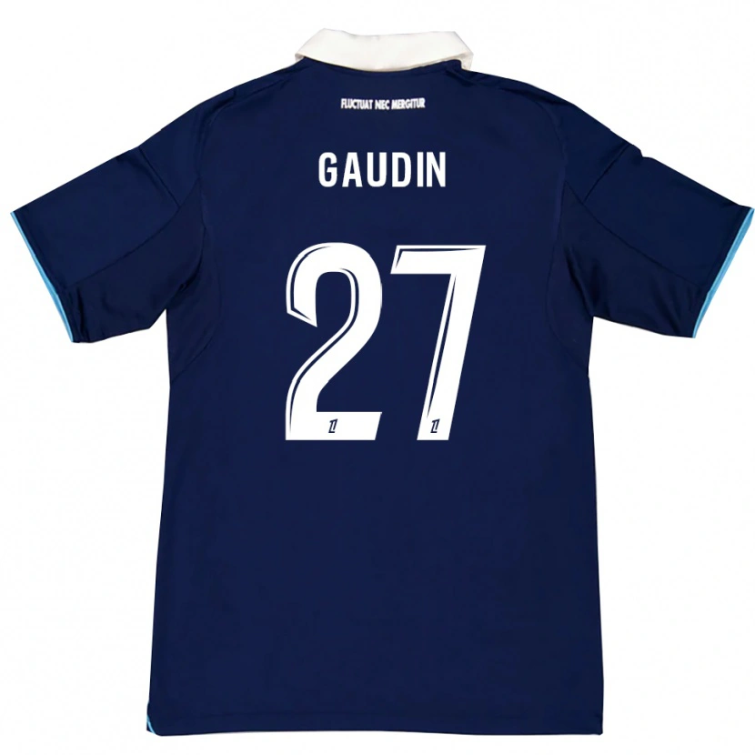 Danxen Kinderen Jules Gaudin #27 Donkerblauw Wit Thuisshirt Thuistenue 2025/26 T-Shirt