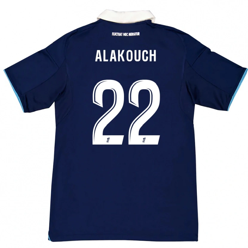 Danxen Kinderen Sofiane Alakouch #22 Donkerblauw Wit Thuisshirt Thuistenue 2025/26 T-Shirt