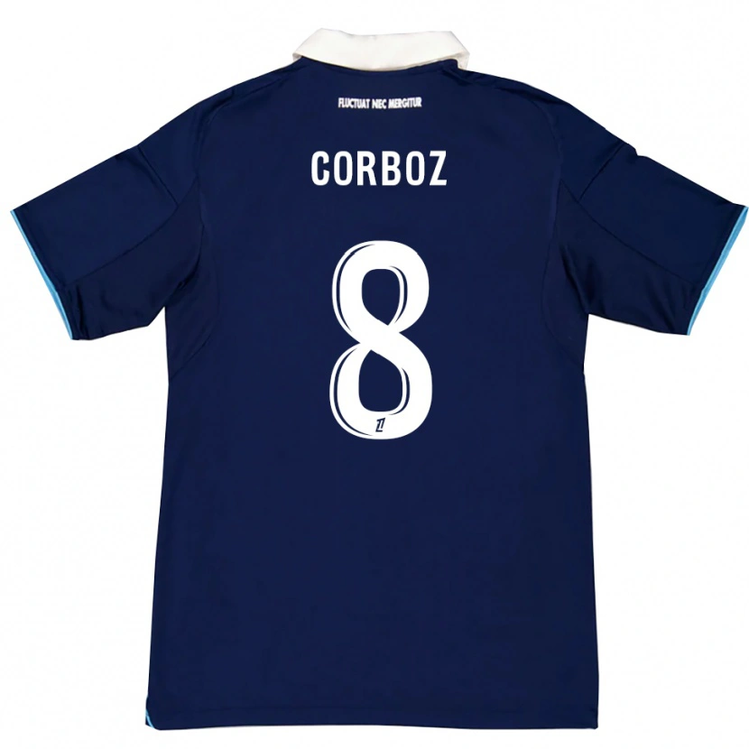 Danxen Kinderen Daphné Corboz #8 Donkerblauw Wit Thuisshirt Thuistenue 2025/26 T-Shirt