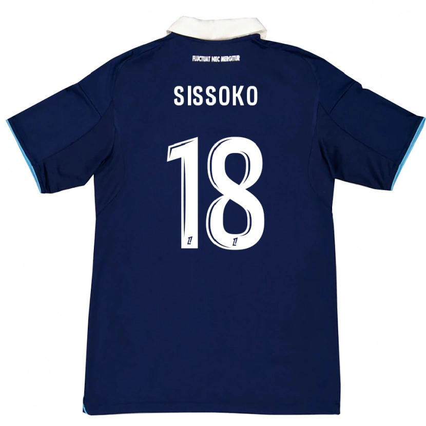 Danxen Kinderen Omar Sissoko #18 Donkerblauw Wit Thuisshirt Thuistenue 2025/26 T-Shirt