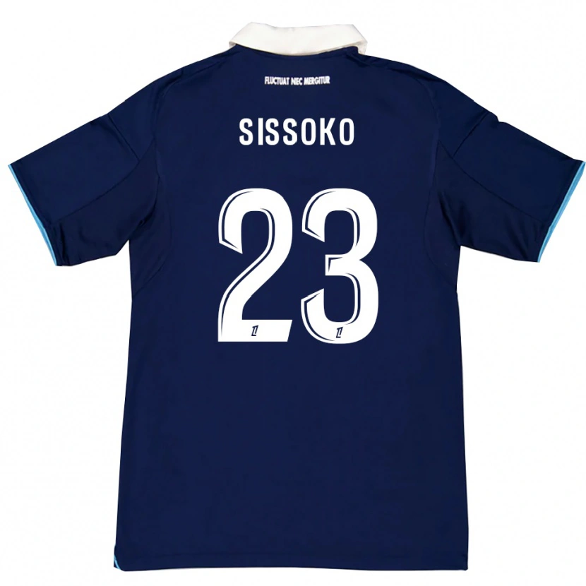 Danxen Kinderen Teninsoun Sissoko #23 Donkerblauw Wit Thuisshirt Thuistenue 2025/26 T-Shirt