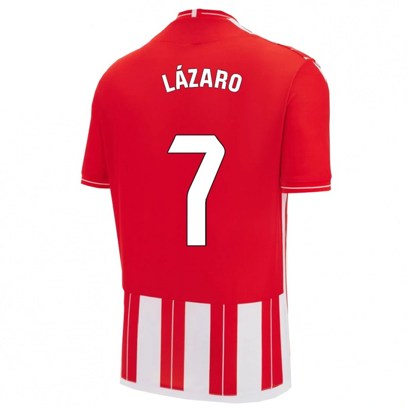 Danxen Kinderen Lázaro #7 Rood Wit Thuisshirt Thuistenue 2025/26 T-Shirt