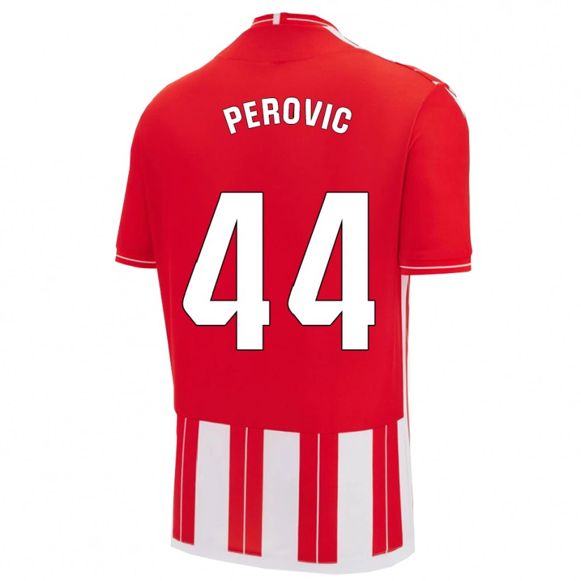 Danxen Kinderen Marko Perovic #44 Rood Wit Thuisshirt Thuistenue 2025/26 T-Shirt