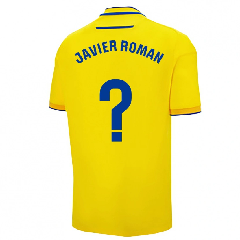 Danxen Kinderen José Javier Román #0 Geel Marineblauw Thuisshirt Thuistenue 2025/26 T-Shirt