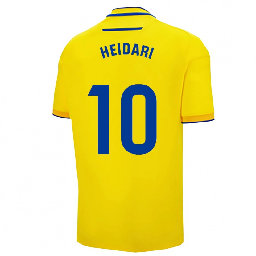 Danxen Kinderen Arman Heidari #10 Geel Marineblauw Thuisshirt Thuistenue 2025/26 T-Shirt