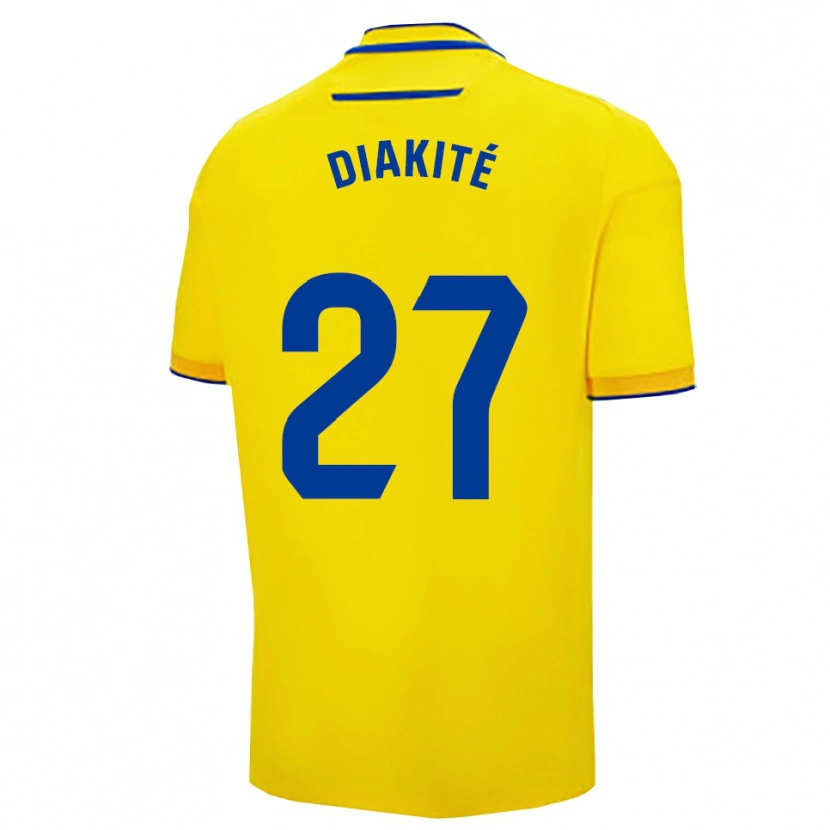 Danxen Kinderen Moussa Diakité #27 Geel Marineblauw Thuisshirt Thuistenue 2025/26 T-Shirt