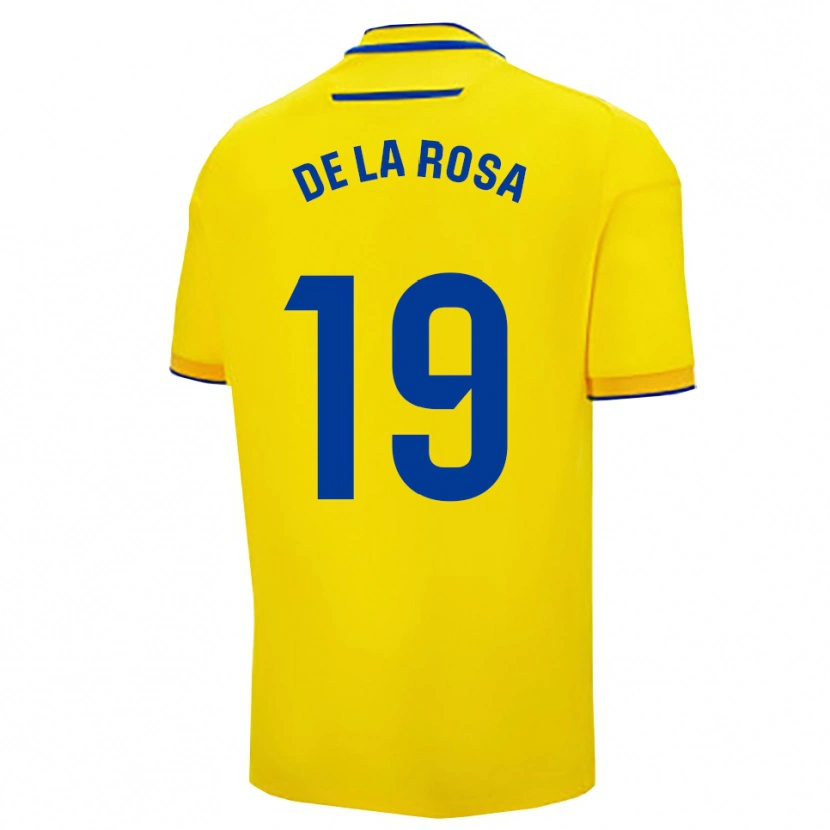 Danxen Kinderen José Antonio De La Rosa #19 Geel Marineblauw Thuisshirt Thuistenue 2025/26 T-Shirt