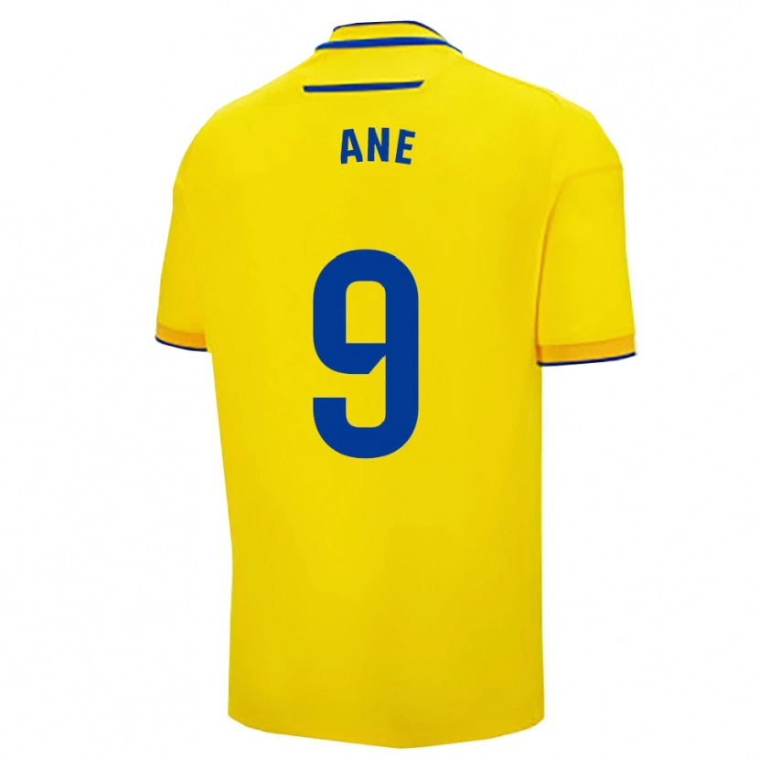Danxen Kinderen Ane López De Heredia Alcelay #9 Geel Marineblauw Thuisshirt Thuistenue 2025/26 T-Shirt