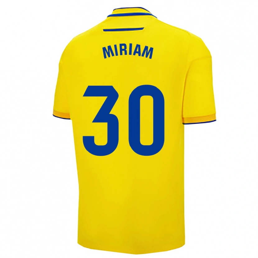 Danxen Kinderen Miriam Rodríguez Redondo #30 Geel Marineblauw Thuisshirt Thuistenue 2025/26 T-Shirt