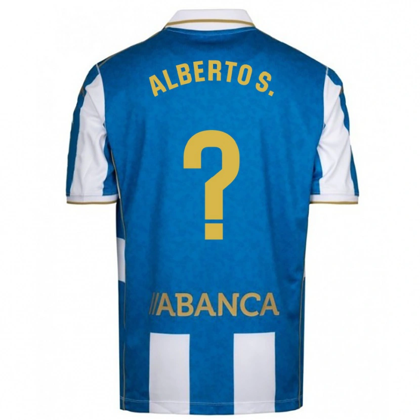Danxen Kinderen Alberto Sánchez #0 Wit Blauw Thuisshirt Thuistenue 2025/26 T-Shirt