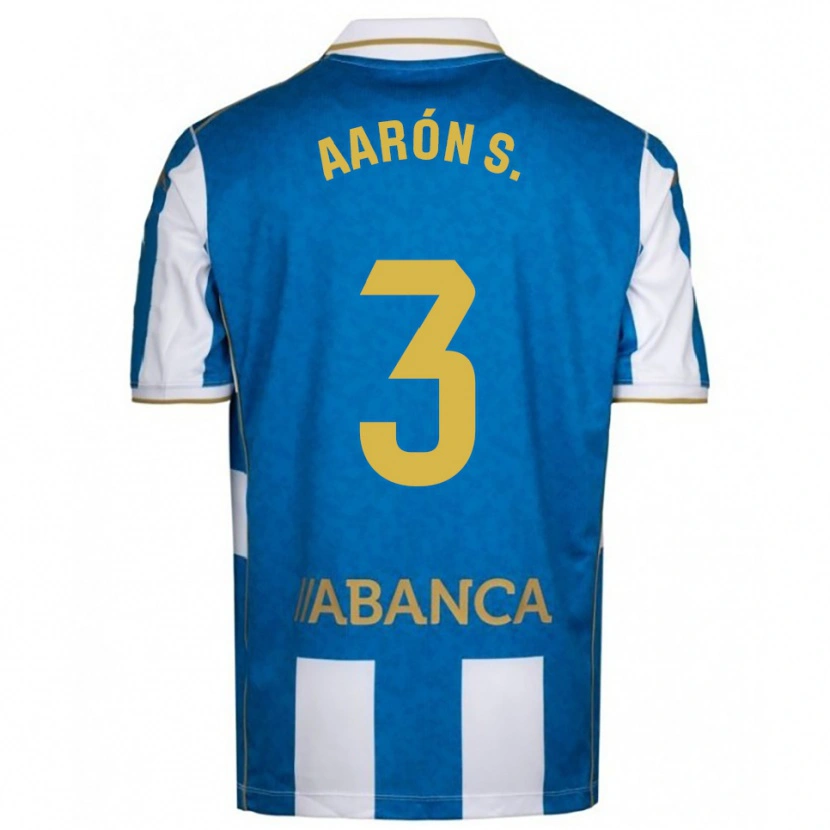 Danxen Kinderen Aarón Sánchez #3 Wit Blauw Thuisshirt Thuistenue 2025/26 T-Shirt