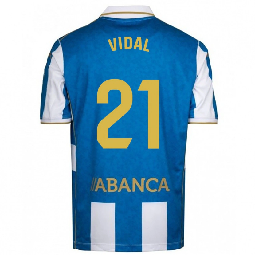 Danxen Kinderen Iker Vidal #21 Wit Blauw Thuisshirt Thuistenue 2025/26 T-Shirt