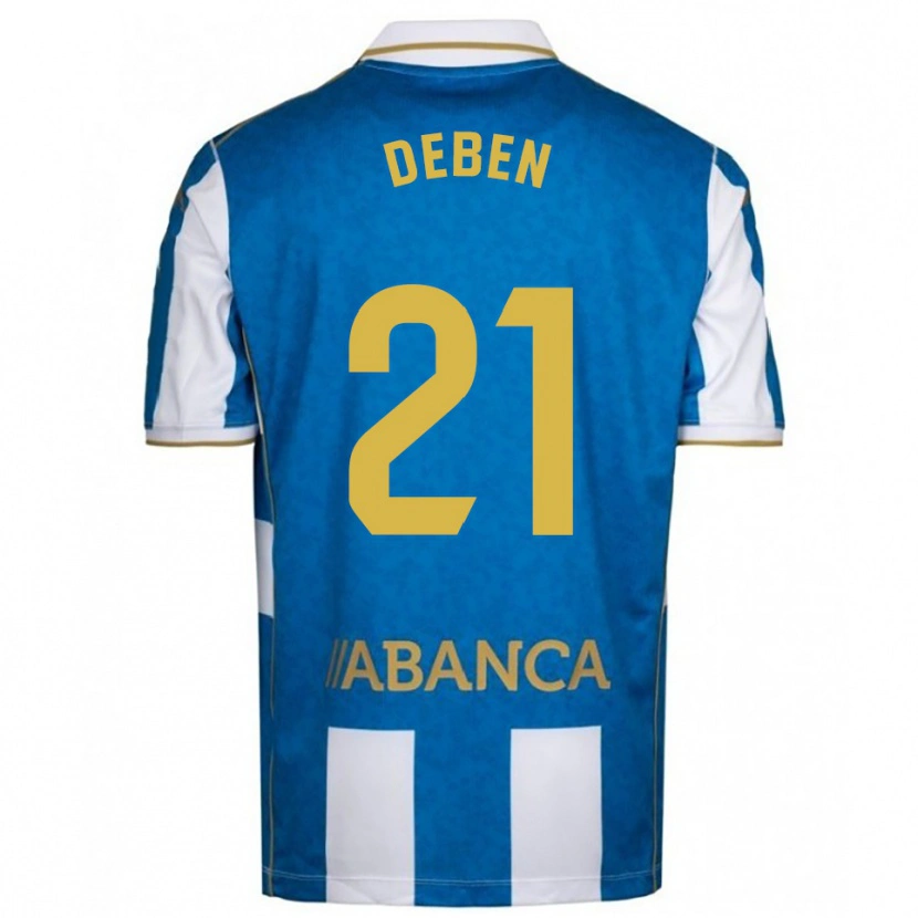 Danxen Kinderen Sara Debén #21 Wit Blauw Thuisshirt Thuistenue 2025/26 T-Shirt