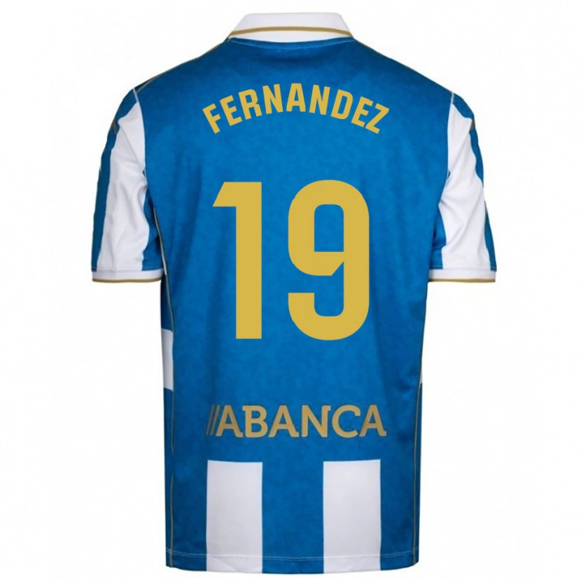 Danxen Kinderen Quique Fernández #19 Wit Blauw Thuisshirt Thuistenue 2025/26 T-Shirt