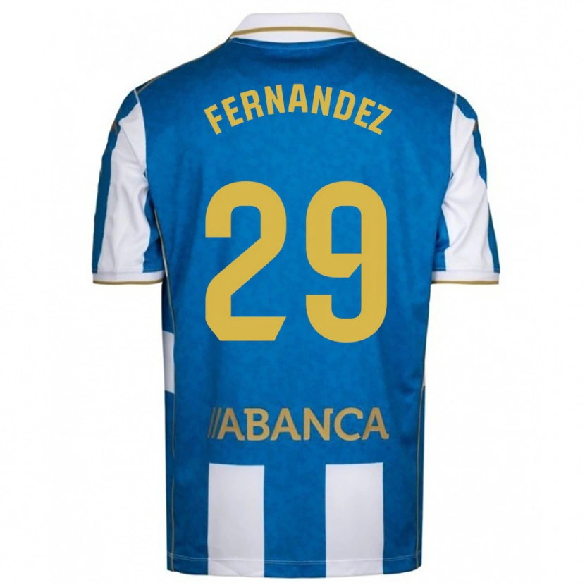 Danxen Kinderen Samu Fernández #29 Wit Blauw Thuisshirt Thuistenue 2025/26 T-Shirt
