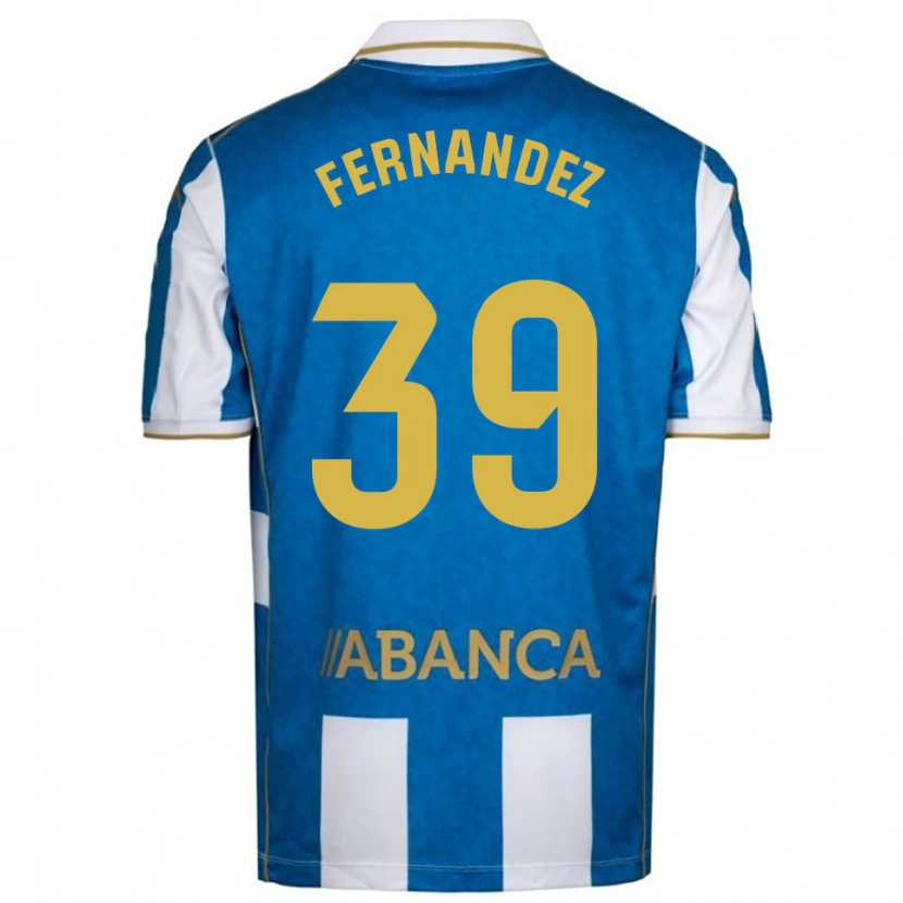 Danxen Kinderen David Fernández #39 Wit Blauw Thuisshirt Thuistenue 2025/26 T-Shirt