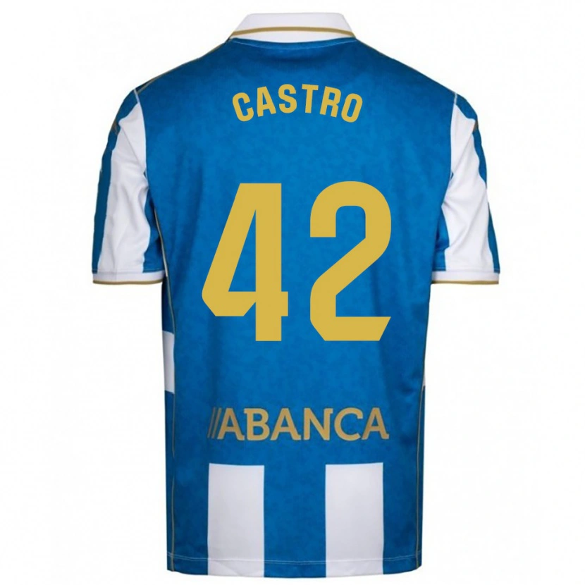 Danxen Kinderen Lucas Castro #42 Wit Blauw Thuisshirt Thuistenue 2025/26 T-Shirt
