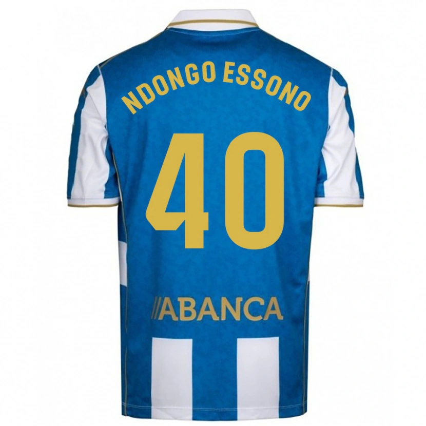 Danxen Kinderen Rodrigue Essono #40 Wit Blauw Thuisshirt Thuistenue 2025/26 T-Shirt