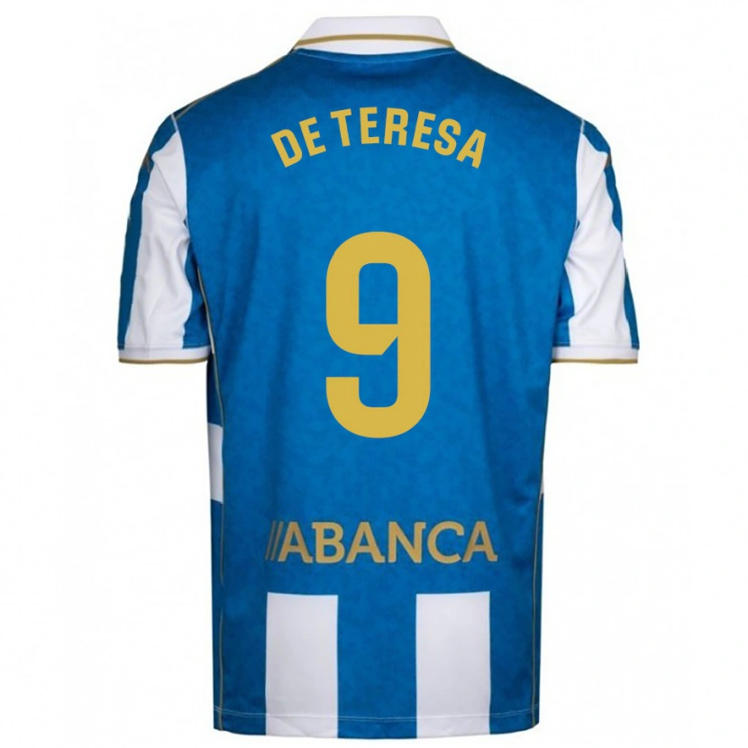 Danxen Kinderen Ana Lucía De Teresa #9 Wit Blauw Thuisshirt Thuistenue 2025/26 T-Shirt