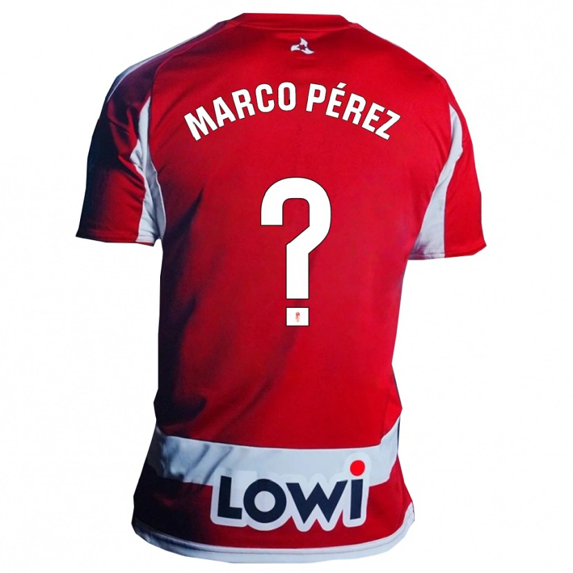 Danxen Kinderen Marco Pérez #0 Rood Wit Thuisshirt Thuistenue 2025/26 T-Shirt