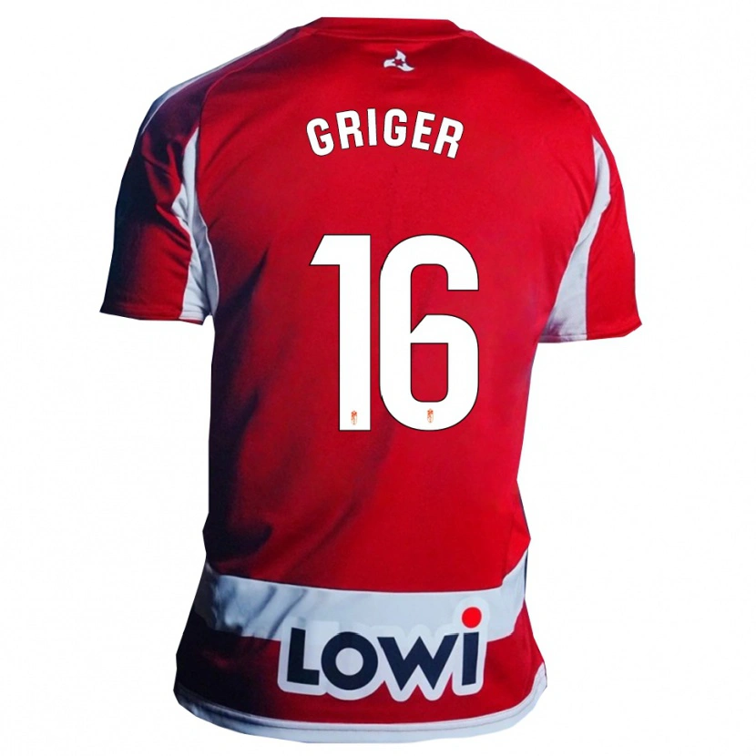 Danxen Kinderen Adam Griger #16 Rood Wit Thuisshirt Thuistenue 2025/26 T-Shirt