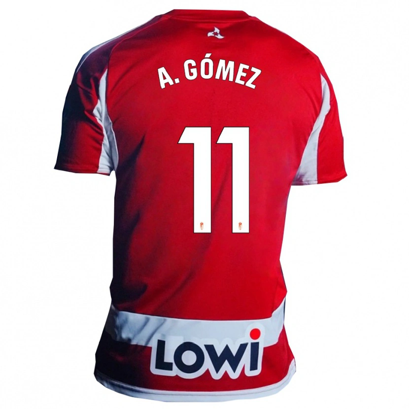 Danxen Kinderen Andrea Gómez Oliver #11 Rood Wit Thuisshirt Thuistenue 2025/26 T-Shirt