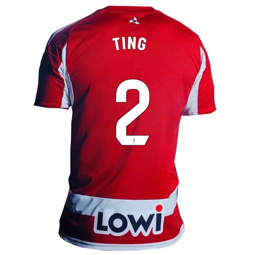 Danxen Kinderen Xie Ting #2 Rood Wit Thuisshirt Thuistenue 2025/26 T-Shirt