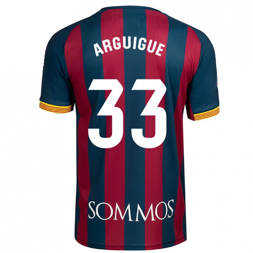 Danxen Kinderen Ayman Arguigue #33 Marineblauw Rood Thuisshirt Thuistenue 2025/26 T-Shirt
